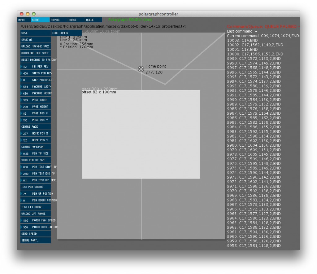 Polargraph Software Konfiguration Setup