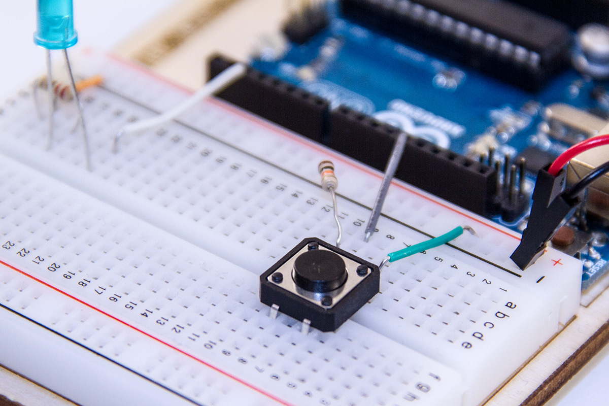 Arduino und Taster – Drucktaster einbinden mit der OneButton Library